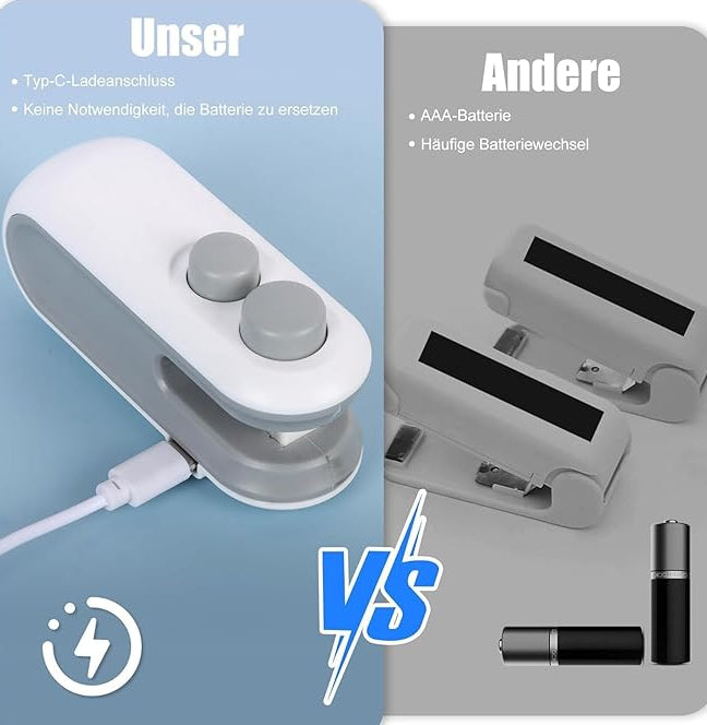 2-in-1 Portable Mini Bag Sealer – USB Rechargeable Heat Sealing & Cutting Machine