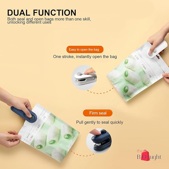 2-in-1 Portable Mini Bag Sealer – USB Rechargeable Heat Sealing & Cutting Machine