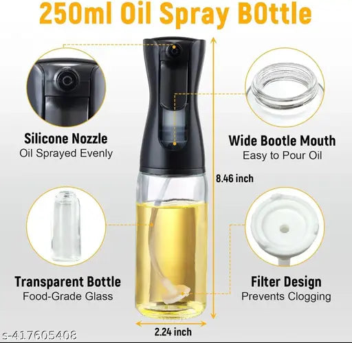 oil sprayer, glass oil bottle, cooking spray bottle, oil mister, healthy cooking, BBQ sprayer, air fryer accessories, kitchen essentials, low fat cooking, salad dressing sprayer
