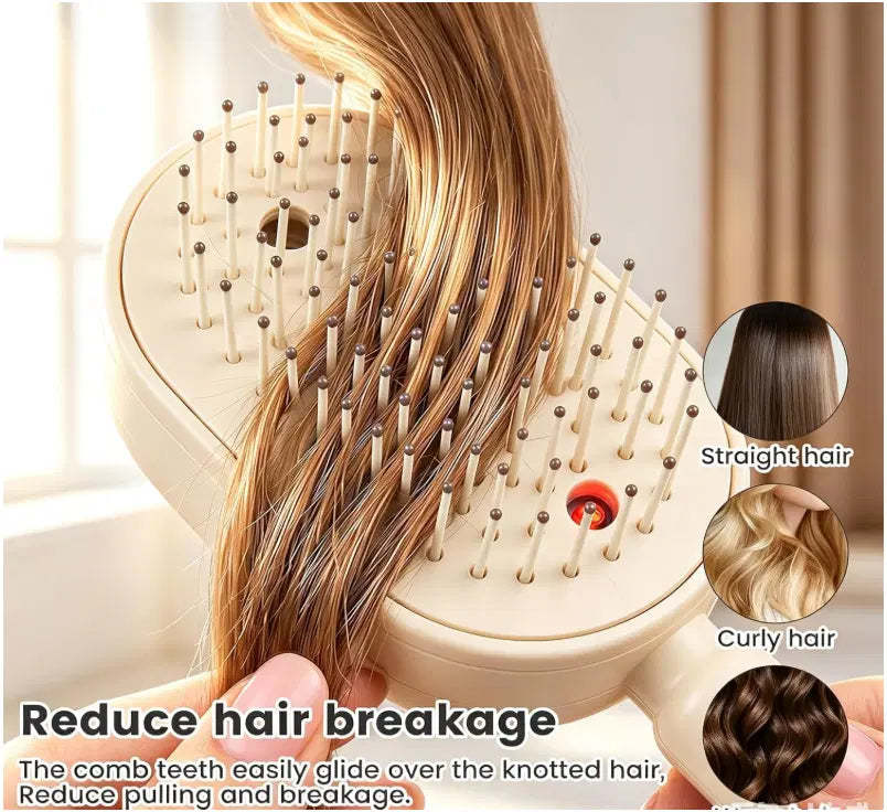 3-in-1 Scalp Spa Rechargeable Hair Massage Comb – Mist, Massage & Style